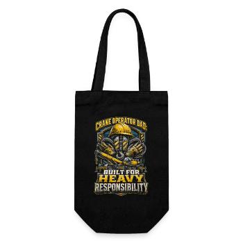 Crane Operator Crane Operator Father - Gift Bag for Bottles - black - Front