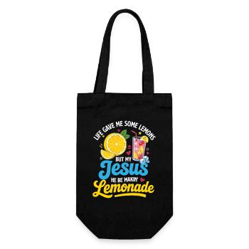 Jésus faisant de la limonade de l’humour chrétien - Sac à bouteille - noir - Devant