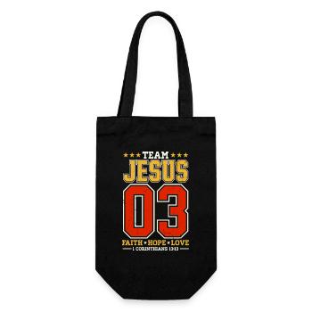 Équipe Jésus 03 Foi Espoir Amour - Sac à bouteille - noir - Devant