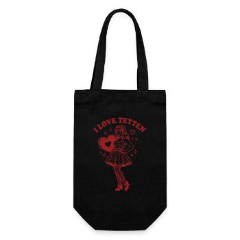 I Love Tetten Adult Humor For Men - Gift Bag for Bottles - black - Front