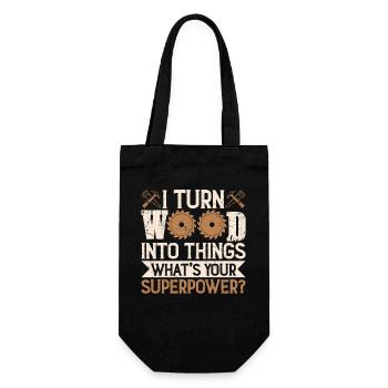Je transforme le bois en objets de super-pouvoirs Craftsman - Sac à bouteille - noir - Devant