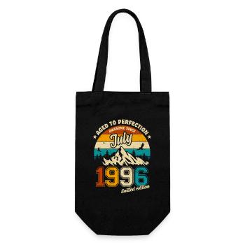 July 1996 | Aged to perfection | Birthday - Gift Bag for Bottles - black - Front