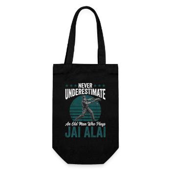 Ne jamais sous-estimer : Vétéran de Jai Alai - Sac à bouteille - noir - Devant