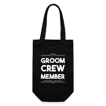 Groom Crew - Gift Bag for Bottles - black - Front