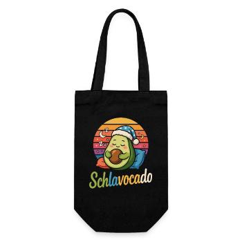  Schlavocado Lustige Schlafige Avocado Für - Geschenkbeutel für Flaschen - Schwarz - Vorne