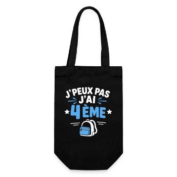 J'peux pas j'ai 4ème - Sac à bouteille - noir - Devant