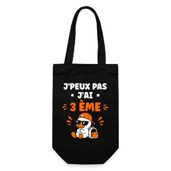 J'peux pas j'ai 3ème - Sac à bouteille - noir - Devant