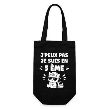 J'peux pas je suis en 5ème - Sac à bouteille - noir - Devant