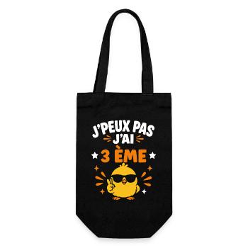 J'peux pas j'ai 3ème poussin - Sac à bouteille - noir - Devant