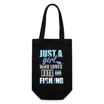Simplement une fille qui aime les rats et la pêche - Sac à bouteille - noir - Devant