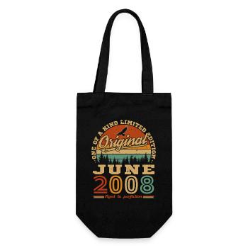 Juin 2008 Cadeau rétro vintage d’anniversaire - Sac à bouteille - noir - Devant