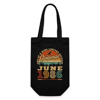 Juin 1986 Cadeau rétro vintage d’anniversaire - Sac à bouteille - noir - Devant