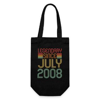 Legendary since July 2008, Geburtstag - Geschenkbeutel für Flaschen - Schwarz - Vorne