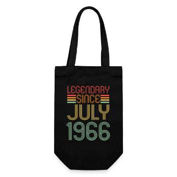 Legendary since July 1966, Geburtstag - Geschenkbeutel für Flaschen - Schwarz - Vorne