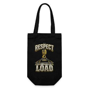 Crane Operator Crane Operator Respect The Load - Gift Bag for Bottles - black - Front