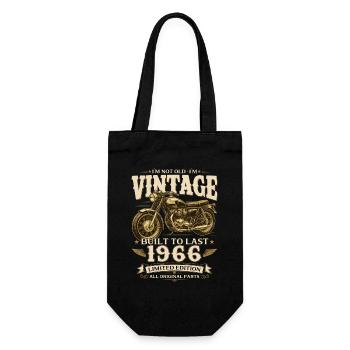 Cadeau pour 60 ans Biker Vintage 1966 - Sac à bouteille - noir - Devant