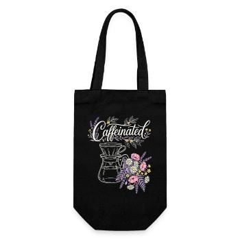 Fleurs de café caféinées - Sac à bouteille - noir - Devant