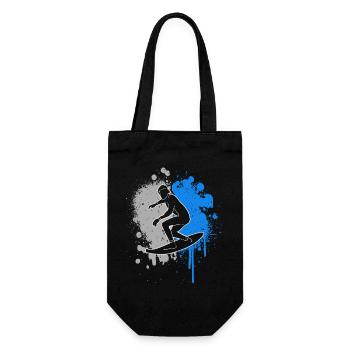 Surfeur Surfeur Éclaboussure de couleur Enfants Garçons Hommes Surf - Sac à bouteille - noir - Devant