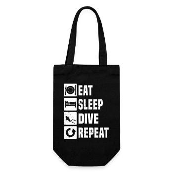 Gift idea for the freediver with scuba diving - Gift Bag for Bottles - black - Front