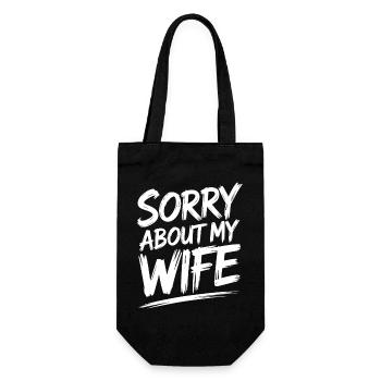 Désolé pour ma femme - Cadeau pour mon mari qui dit - Sac à bouteille - noir - Devant