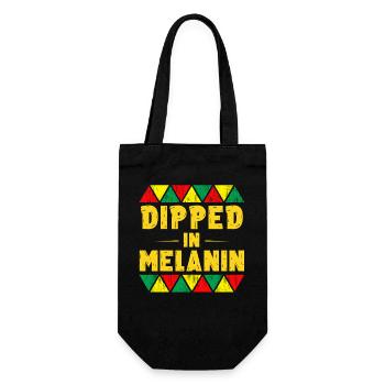 Dipped In Melanin Proud Black Queen Excellence - Gift Bag for Bottles - black - Front