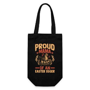 Chicken Mother Mom Rooster Flock Poultry Farmer - Geschenkbeutel für Flaschen - Schwarz - Vorne
