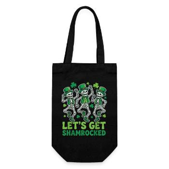 Trèfle squelette Jour de la Saint-Patrick - Sac à bouteille - noir - Devant