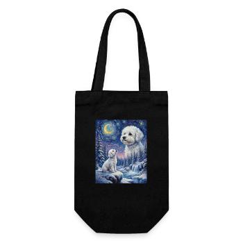 Hurlant à la Lune Mème Chien Bichon Frisé - Sac à bouteille - noir - Devant