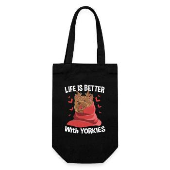 Yorkshire Terrier - Sac à bouteille - noir - Devant