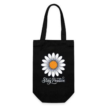 Fleur de marguerite Reste positive Daisy Sois positive - Sac à bouteille - noir - Devant
