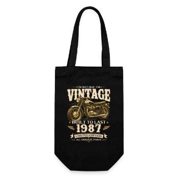 Cadeau du 39e anniversaire Biker Vintage 1987 - Sac à bouteille - noir - Devant