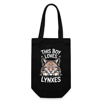 Luchs Sprüche Luchse Jungs Lustig Luchs Geschenk - Geschenkbeutel für Flaschen - Schwarz - Vorne
