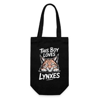 Luchs Sprüche Luchse Jungs Lustig Luchs Geschenk - Geschenkbeutel für Flaschen - Schwarz - Vorne
