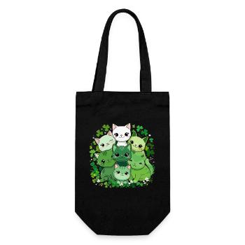 Bande du Chat Trèfle - Sac à bouteille - noir - Devant