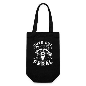 Idée de cadeau sauvage pour l’humour mignon mais sauvage des ratons laveurs sauvages - Sac à bouteille - noir - Devant