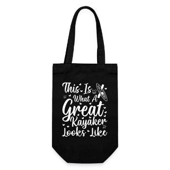 This is what a great Kayaker looks like - Kayaking - Geschenkbeutel für Flaschen - Schwarz - Vorne