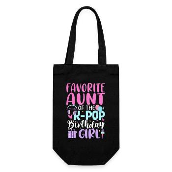 Tante préférée de la fille d’anniversaire de la K-Pop - Sac à bouteille - noir - Devant