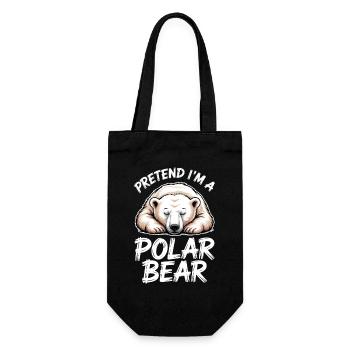 Polar Bear Sayings Polar Bears Funny Polar Bear Gift - Gift Bag for Bottles - black - Front