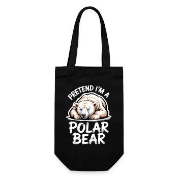 Polar Bear Sayings Polar Bears Funny Polar Bear Gift - Gift Bag for Bottles - black - Front