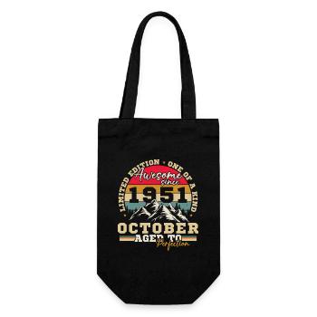 Octobre 1951 Vinatge Retro Cadeau Anniversaire - Sac à bouteille - noir - Devant