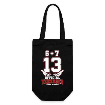 Officiellement Ado 13 Ans | Anniversaire Humour - Sac à bouteille - noir - Devant