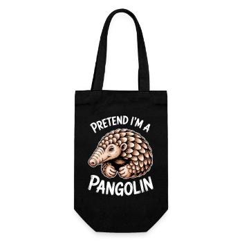 Pangolin Sayings Pine Cone Gift - Gift Bag for Bottles - black - Front