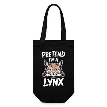 Luchs Sprüche Luchse Lustiges Luchs Geschenk - Geschenkbeutel für Flaschen - Schwarz - Vorne