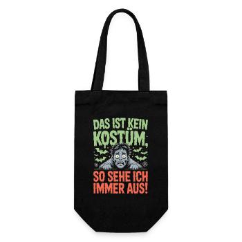 Karneval Das Ist Kein Kostüm Fasching Halloween - Geschenkbeutel für Flaschen - Schwarz - Vorne