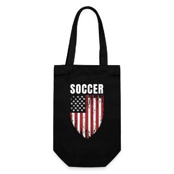 Drapeau américain du blason de soccer SOCCER USA - Sac à bouteille - noir - Devant