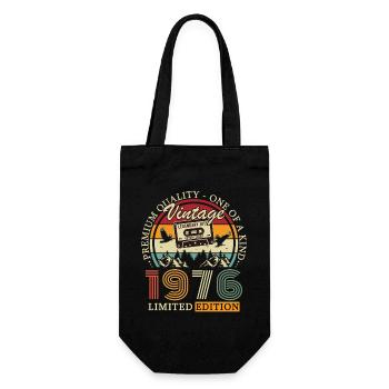 50 Ans 1976 Vintage Rétro Cadeau D'anniversaire - Sac à bouteille - noir - Devant