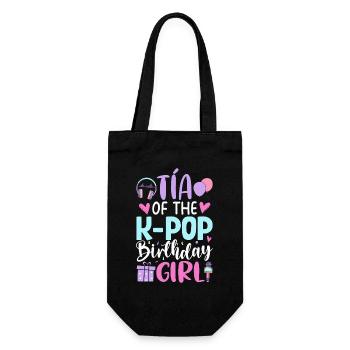 Tia de la fille d’anniversaire K-Pop - Sac à bouteille - noir - Devant