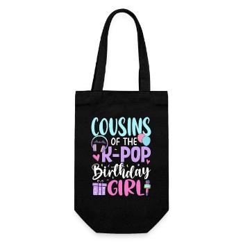 Cousins of The K-Pop Birthday Girl - Geschenkbeutel für Flaschen - Schwarz - Vorne
