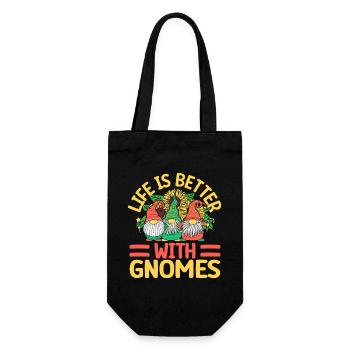 La vie du costume de gnome de jardin est meilleure avec un gnome - Sac à bouteille - noir - Devant