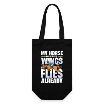 Mon cheval n’a pas besoin d’ailes, il vole déjà - Sac à bouteille - noir - Devant